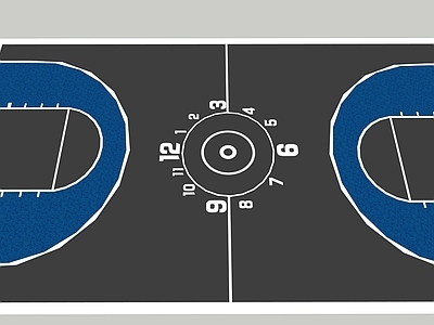 现代风格篮球场