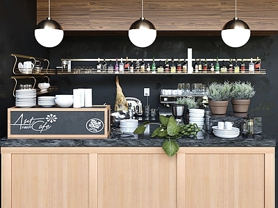 现代咖啡馆 柜台