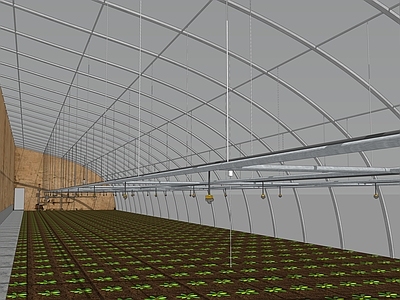 现代风格农场 蔬菜大棚 钢结构土墙自动化温室蔬菜大棚