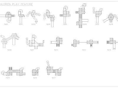 儿童游乐场设备图库 平面图块