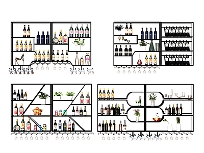工业风酒架 装饰架 壁挂酒架