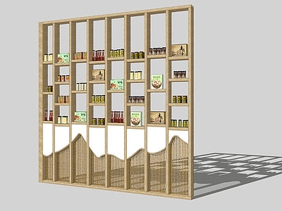 新中式风格展示架