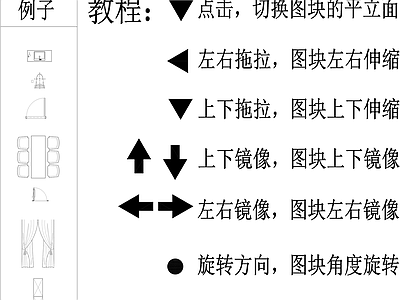 CAD动态图块 平面图块