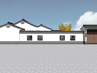 中式风格四合院 古建筑