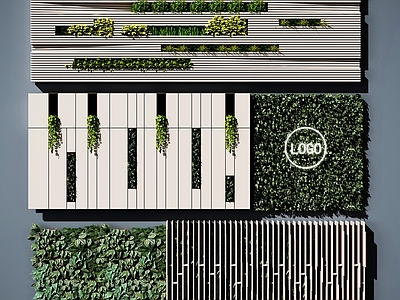 现代植物造型墙 植物墙 墙