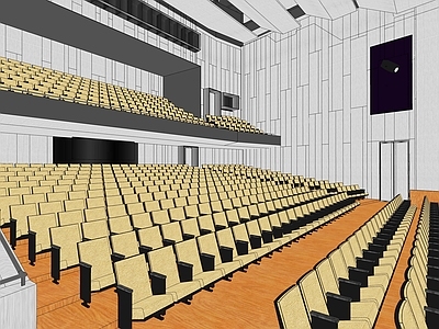 现代风格报告厅 剧院 音乐厅 汇演中心 演艺厅 大型 阶梯
