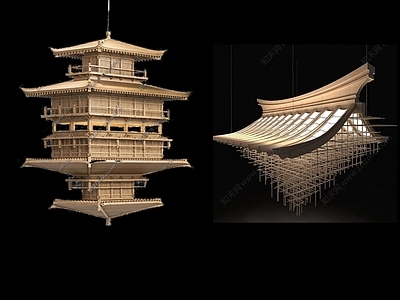 新中式房屋造型装饰灯