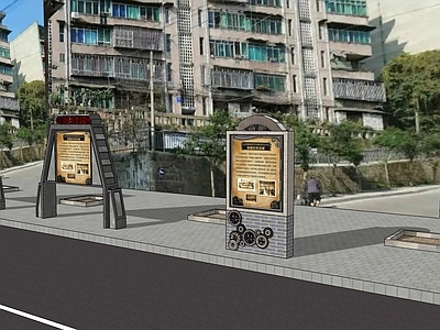 工业风格展示架 宣传栏