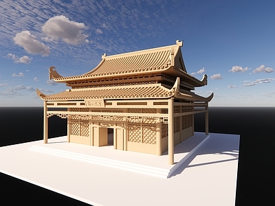 中式古建筑3D