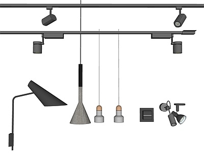 现代风格吊灯 吊灯 壁灯 射灯  轨道射灯