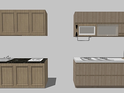 现代风格厨房橱柜组合