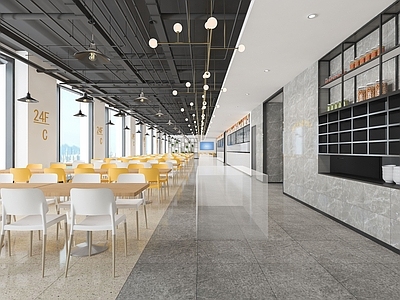 现代学校餐厅