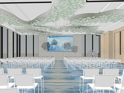 新中式风格酒店宴会厅 会议厅