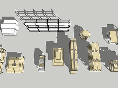 现代风格货架 展架组合