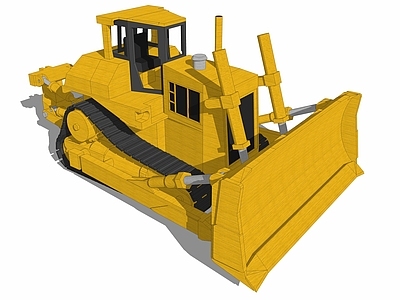 现代风格挖掘机 推土机 汽车 货车 运输车 工程车