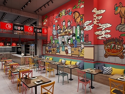 工业风格火锅店