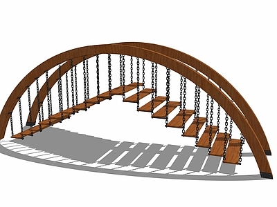 现代风格天桥 吊桥 悬空桥 古代木桥 木桥 庭院小品