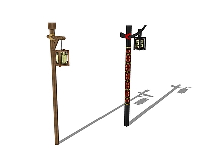 中式风格景观灯 民族灯 特色灯 高杆灯 路灯 乡村灯