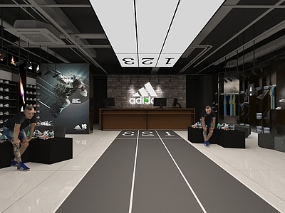 现代鞋子专卖店 展示空间