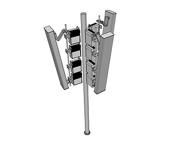 现代风格电塔 5G型号塔 手机型号设备 基站