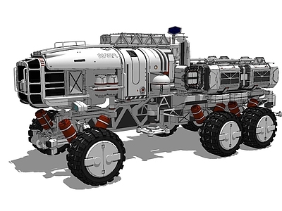 现代风格工程车 太空机械车 越野车