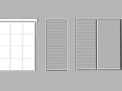 现代风格百叶窗 窗户组合 卷帘门