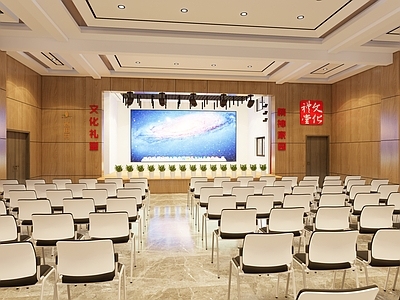 现代风格文化礼堂 大型 单层