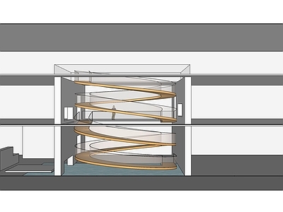 现代风格旋转楼梯间