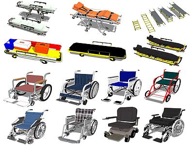 现代轮椅担架 医疗椅 医疗设备