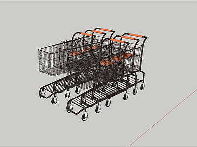 现代风格购物车