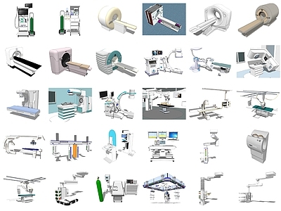 现代CT机 核磁共振 X光机 手术台 医疗器械 医疗设备