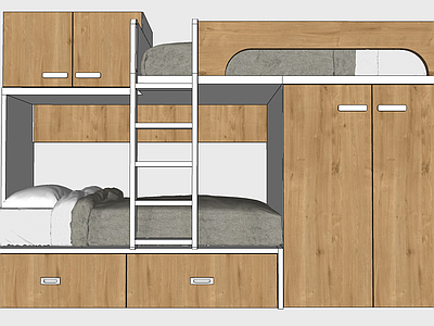 北欧风格双层床 上下床