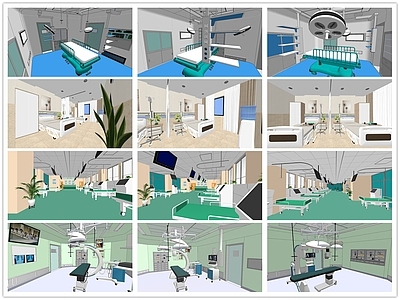 现代医院 诊所 病房 护士站 手术室