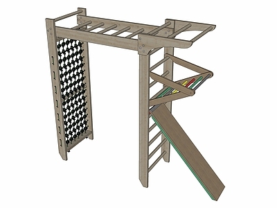 现代风格娱乐器材组合 游乐设施 爬梯 爬网 攀岩 娱乐设施 户外游乐道具