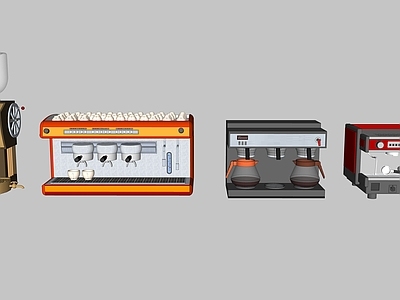 现代风格咖啡机 家用电器组合 咖啡机组合