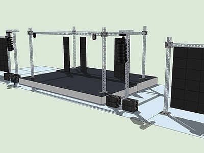现代风格演播厅 露天舞台表演台