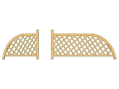 日式风格栅栏 竹篱笆