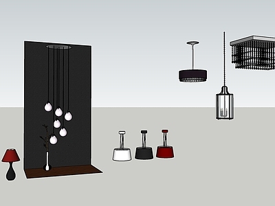 现代风格灯具组合