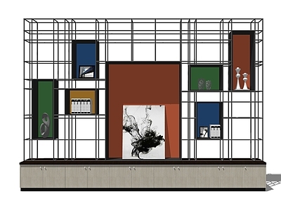 现代风格装饰架