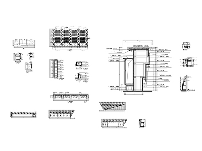 酒吧前台剖面合集 施工图