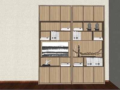新中式风格展示架