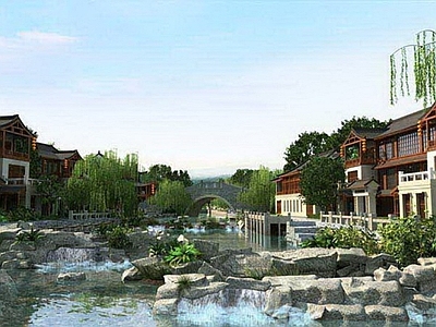 旅游综合体 安吉县风情小镇丨室内精装修工程竣工图纸 效果 实景 施工图 效果图