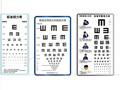 现代风格视力表 眼科设备 医疗设备 教室墙饰 教学器材