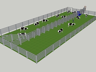 现代风格农场 奶牛牧场 木 畜牧养殖场