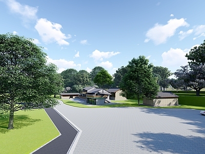 现代风格简模规划 农村民宿规划 北方农村建筑民宿