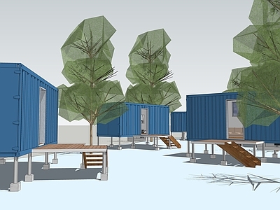 现代风格集装箱  建筑改造住宅立面设计