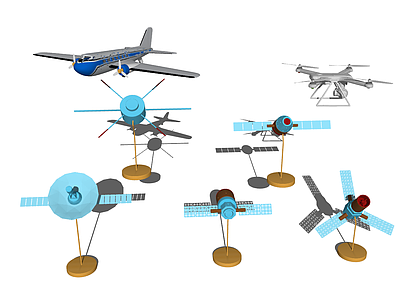 现代航空航天卫星 无人机 飞机