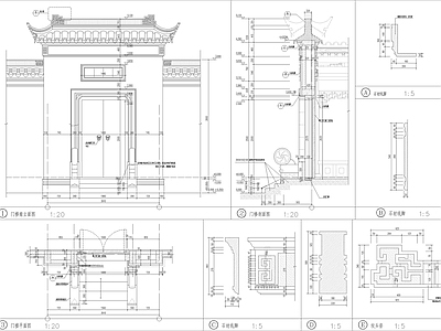 徽派大门 施工图