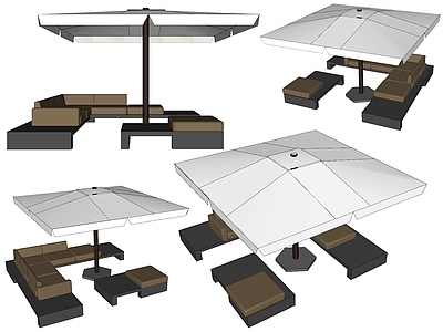 现代风格遮阳伞 太阳伞 桌椅组合