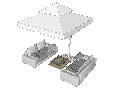 现代风格遮阳伞 太阳伞 桌椅组合